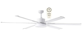 Albatross DC Remote Control Ceiling Fan Motor Only Pack with 24w Tricolour LED Light White