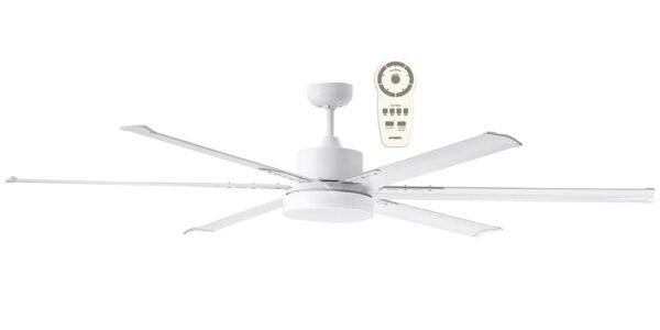Albatross DC Remote Control Ceiling Fan Motor Only Pack with 24w Tricolour LED Light White