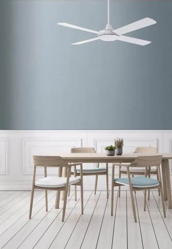 Lifestyle 1320mm 4 Blade Ceiling Fan Only Matt Black