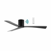 Metro DC Close to Ceiling 3 ABS Blade 1320mm Hugger  WIFI & Remote Control Ceiling Fan Matt Black