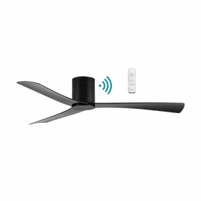 Metro DC Close to Ceiling 3 ABS Blade 1320mm Hugger  WIFI & Remote Control Ceiling Fan Matt Black