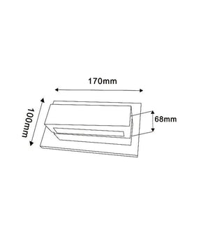 WALL Int City S/M Up/Dn 6W RECT S/N 3K CLR Acrylic Border 360 Lm