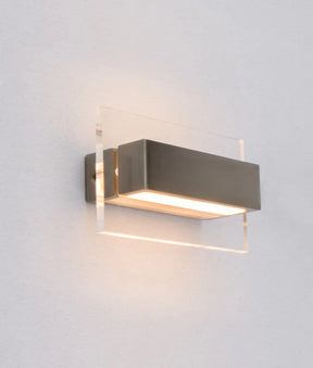 WALL Int City S/M Up/Dn 6W RECT S/N 3K CLR Acrylic Border 360 Lm