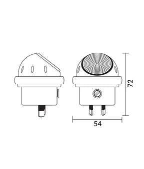 WALL INTERNAL LED PLUG IN NIGHTLIGHT 0.2W 360D 6500K