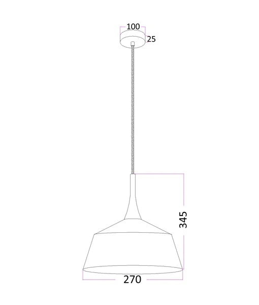 NORDIC: Modern Scandinavian Small Dome Shape Steel & Wood Pendant Lights