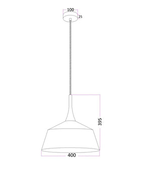 NORDIC: Modern Scandinavian Medium Dome Shape Steel & Wood Pendant Lights