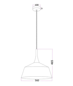 NORDIC: Modern Scandinavian Large Dome Shape Steel & Wood Pendant Lights