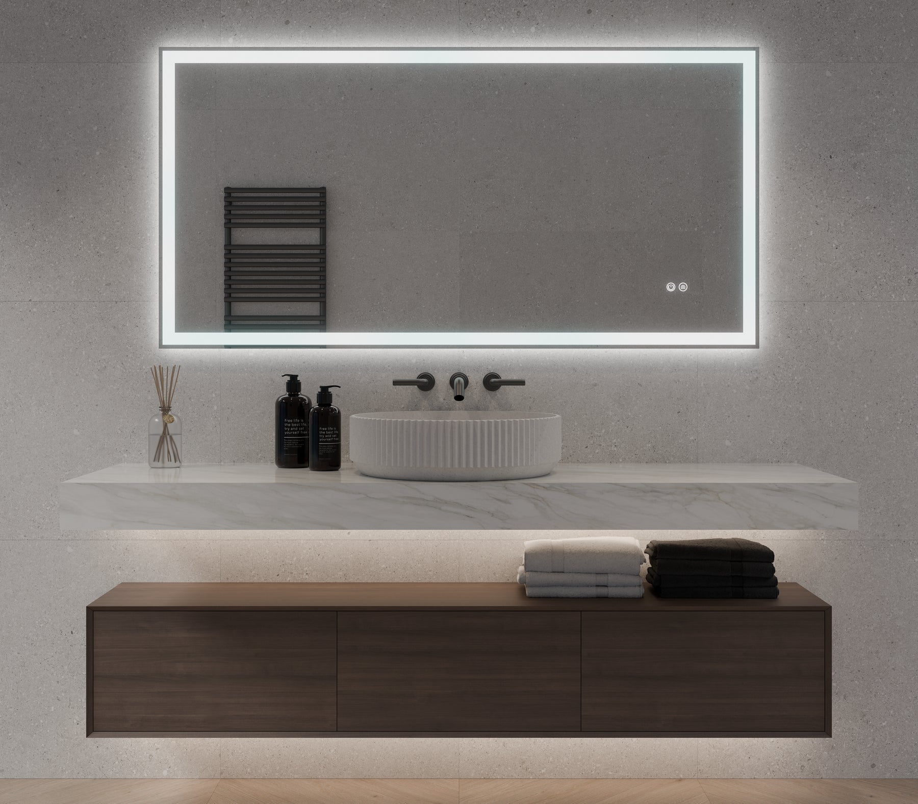 NEXUS S Front & Backlit LED Bathroom Mirror