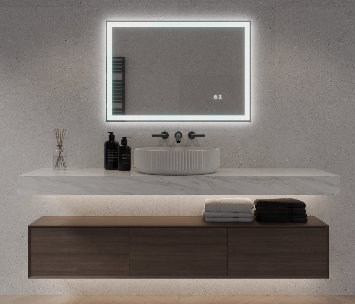 NEXUS S Front & Backlit LED Bathroom Mirror