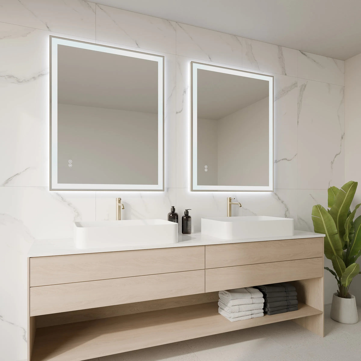 Framed NEXUS S Front & Backlit LED Mirror