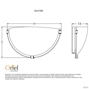REMO WALL SCONCE 30cm ALABASTER / CHROME