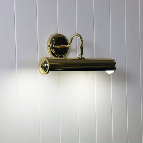 PICTURE LIGHT 36cm BRASS PLATE E14