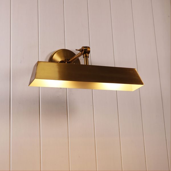 LOXBY PICTURE LIGHT SATIN BRASS E14