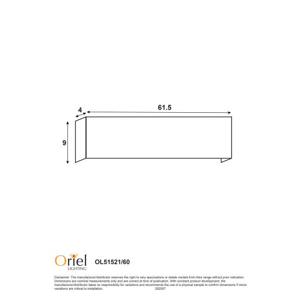 RAFTER.60 BLACK CTS LED WALL LIGHT