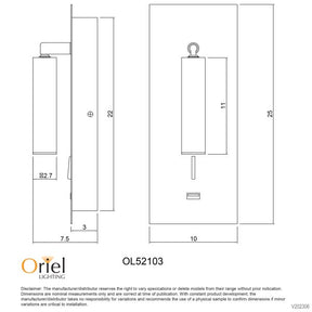 HOTEL LED WALL LIGHT BLACK w/ USB & SWITCH