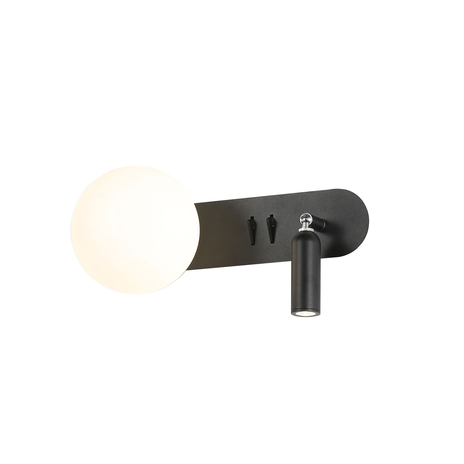 HARLOW SWITCHED WALL LIGHT BLACK
