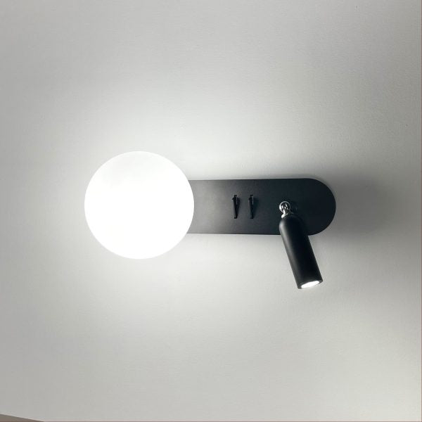 HARLOW SWITCHED WALL LIGHT BLACK