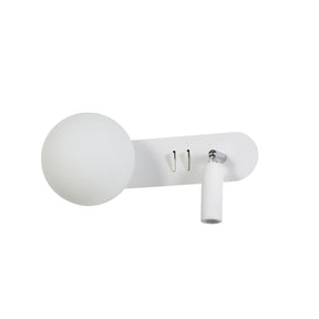 HARLOW SWITCHED WALL LIGHT WHITE