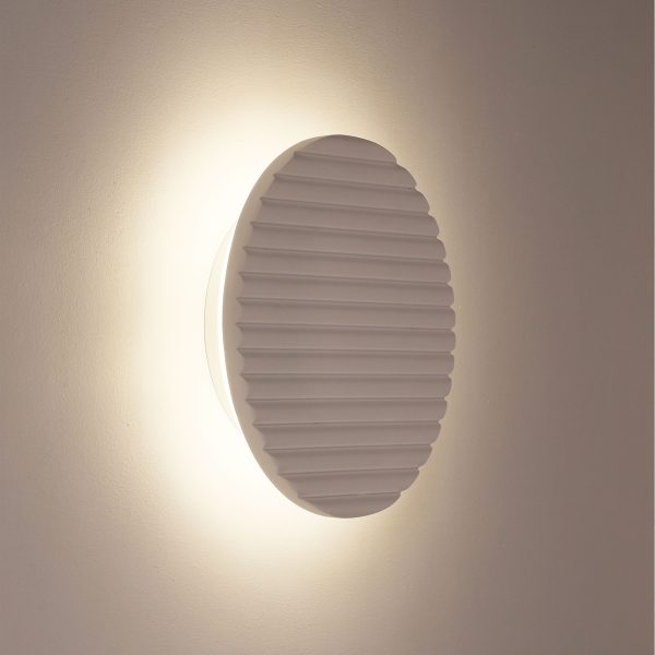 DOT.20 CTS WALL LIGHT SCALLOPED PLASTER