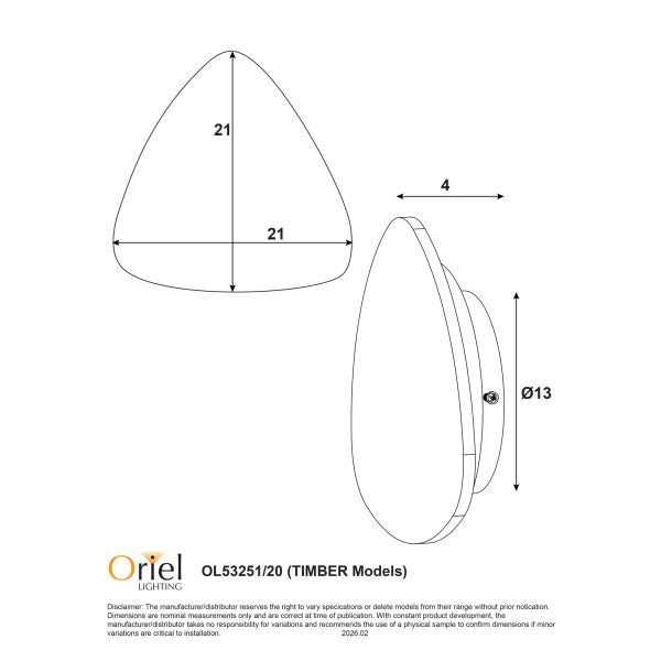 REUL.20 CTS WALL LIGHT NATURAL TIMBER
