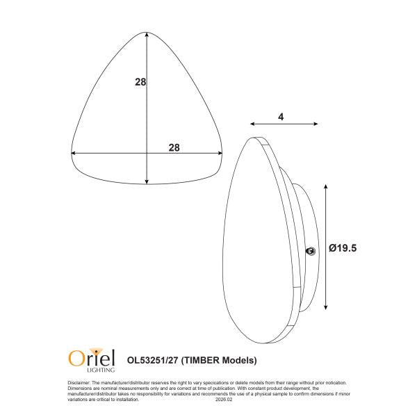 REUL.27 CTS WALL LIGHT NATURAL TIMBER