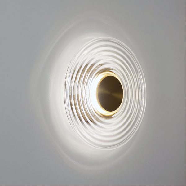 CINCIN WALL LIGHT CLEAR/SATIN BRASS