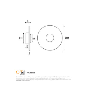 CINCIN WALL LIGHT CLEAR/SATIN BRASS