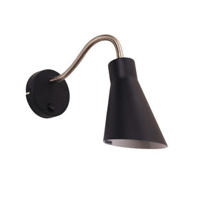 THOR WALL LIGHT BLACK w/ SWITCH
