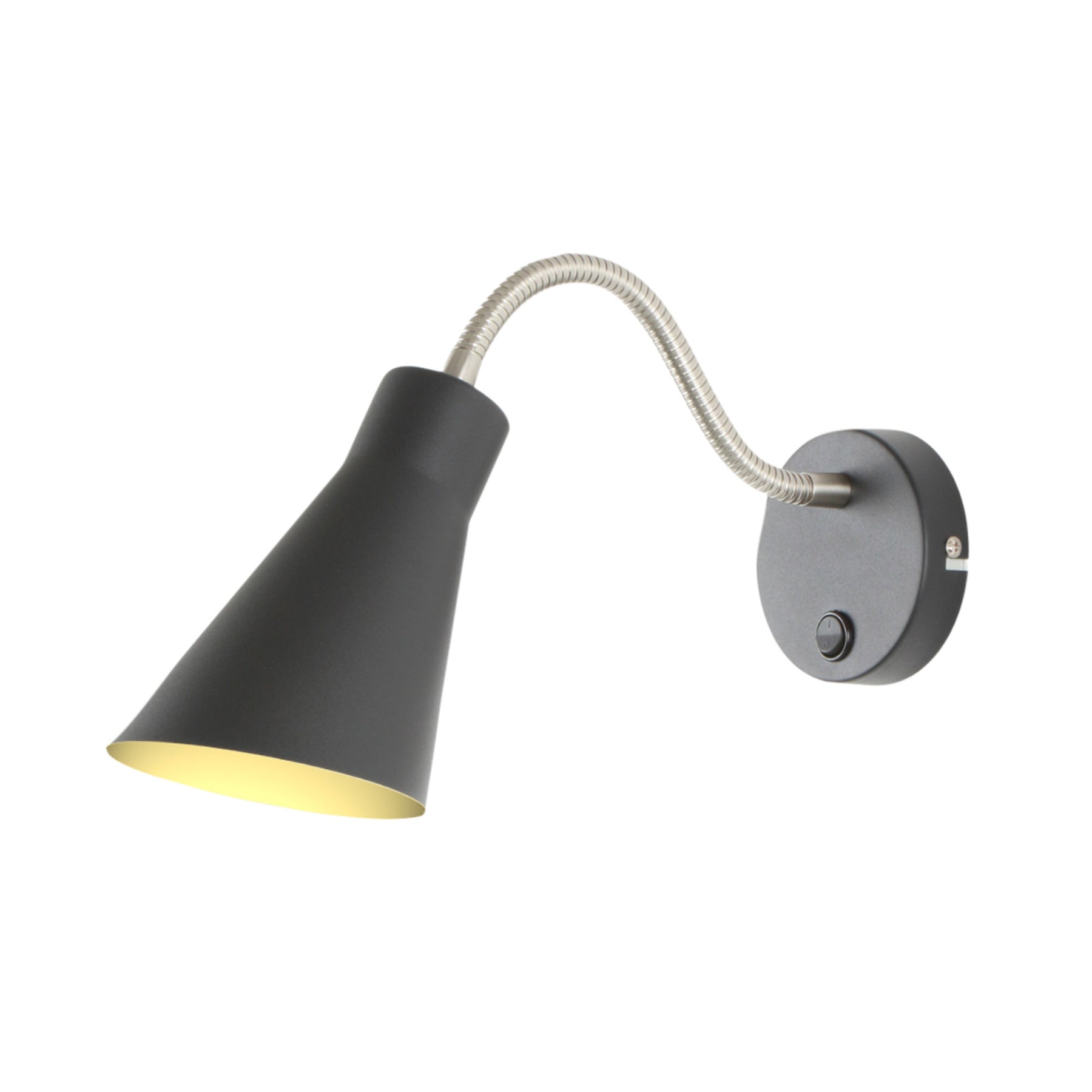 THOR WALL LIGHT BLACK w/ SWITCH