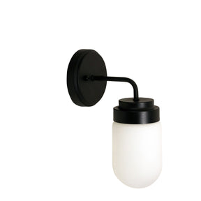 DUNBURN WALL LIGHT BLACK/OPAL