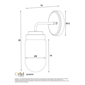DUNBURN WALL LIGHT BLACK/OPAL