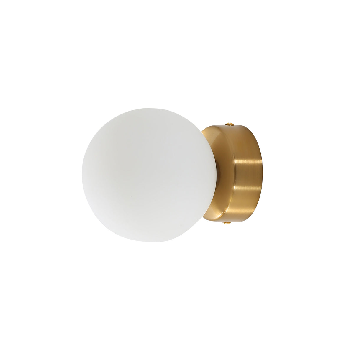 GLOBO WALL LIGHT G9 SATIN BRASS/OPAL MATT