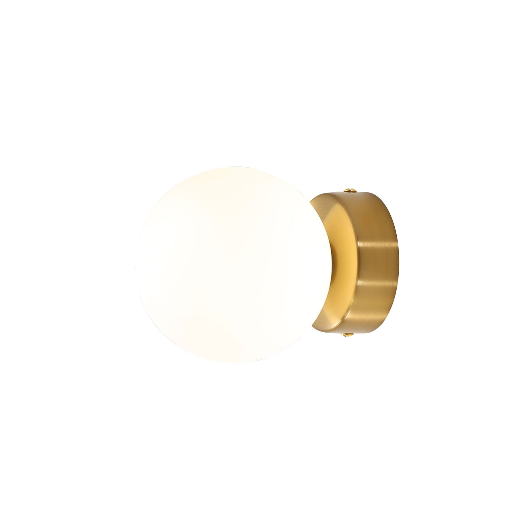 GLOBO WALL LIGHT G9 SATIN BRASS/OPAL MATT