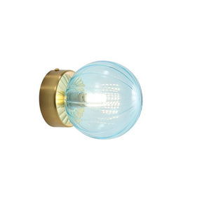 JUNI WALL LIGHT SATIN BRASS + BLUE