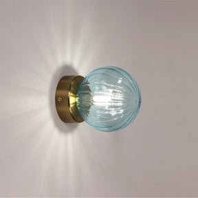 JUNI WALL LIGHT SATIN BRASS + BLUE