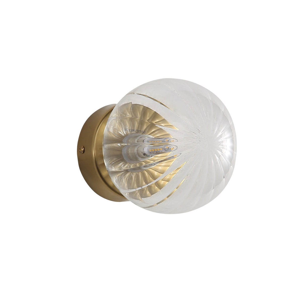 JUNI WALL LIGHT SATIN BRASS + CLEAR
