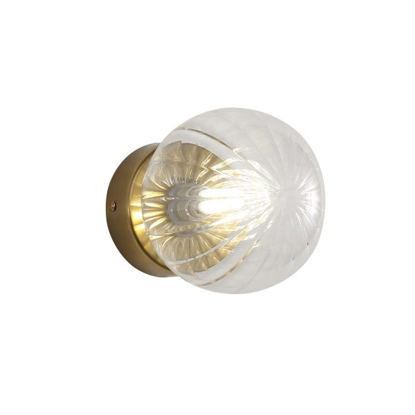 JUNI WALL LIGHT SATIN BRASS + CLEAR