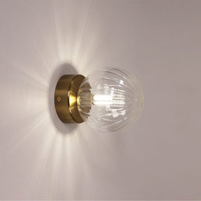 JUNI WALL LIGHT SATIN BRASS + CLEAR