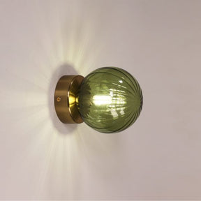 JUNI WALL LIGHT SATIN BRASS + GREEN