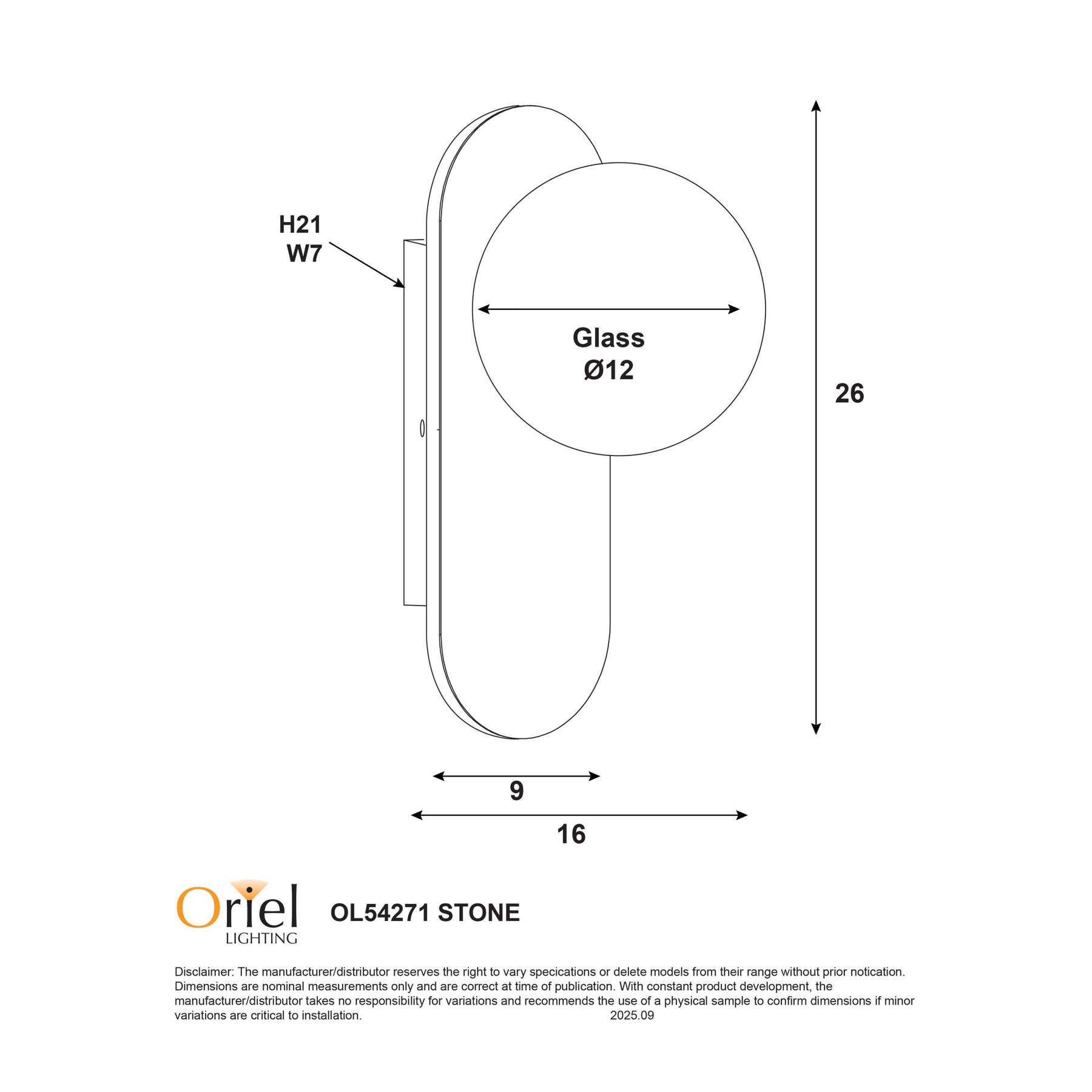 PING G9 WALL LIGHT TRAVERTINE / OPAL MATT