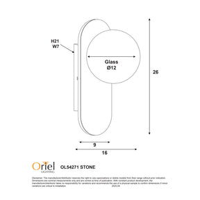 PING G9 WALL LIGHT TRAVERTINE / OPAL MATT
