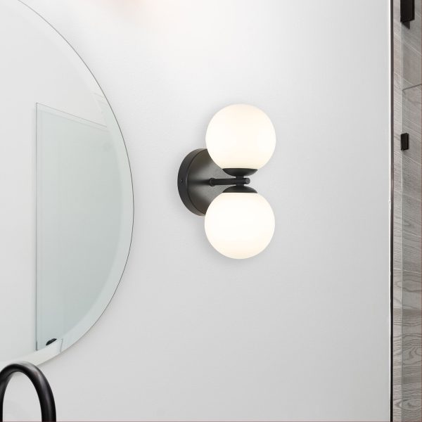 OBERON.2 TWIN G9 WALL LIGHT BLACK