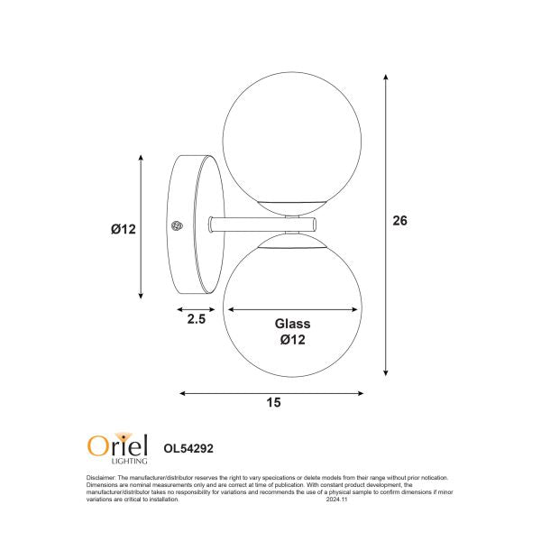 OBERON.2 TWIN G9 WALL LIGHT WHITE