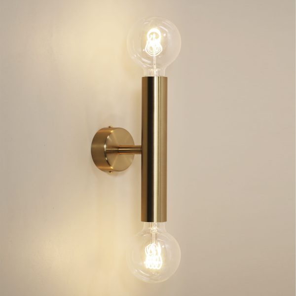 TOLI TWIN WALL LIGHT SATIN BRASS