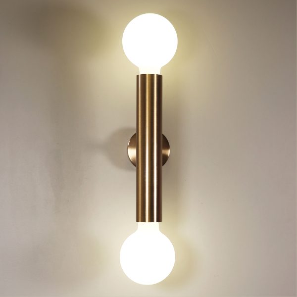 TOLI TWIN WALL LIGHT SATIN BRASS