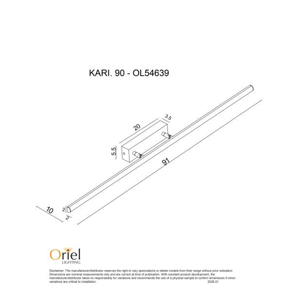 KARI.90 CTS LED VANITY LIGHT CHROME