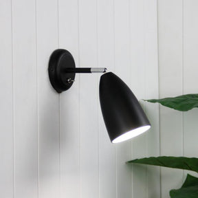 SALEM ADJUSTABLE WALL LIGHT BLACK w/SWITCH