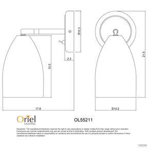 SALEM ADJUSTABLE WALL LIGHT WHITE w/SWITCH