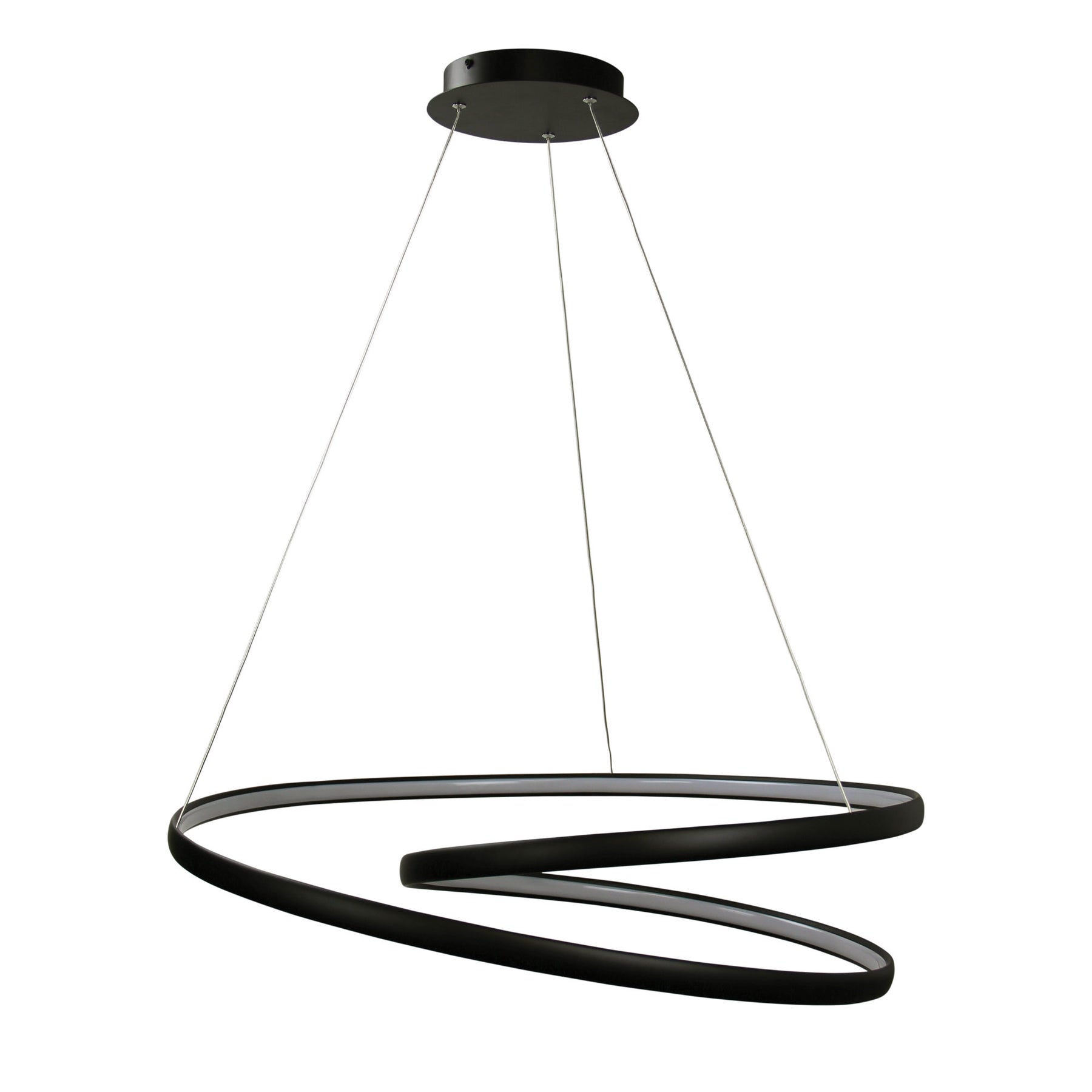 SATURN LED Spiral Pendant White Black