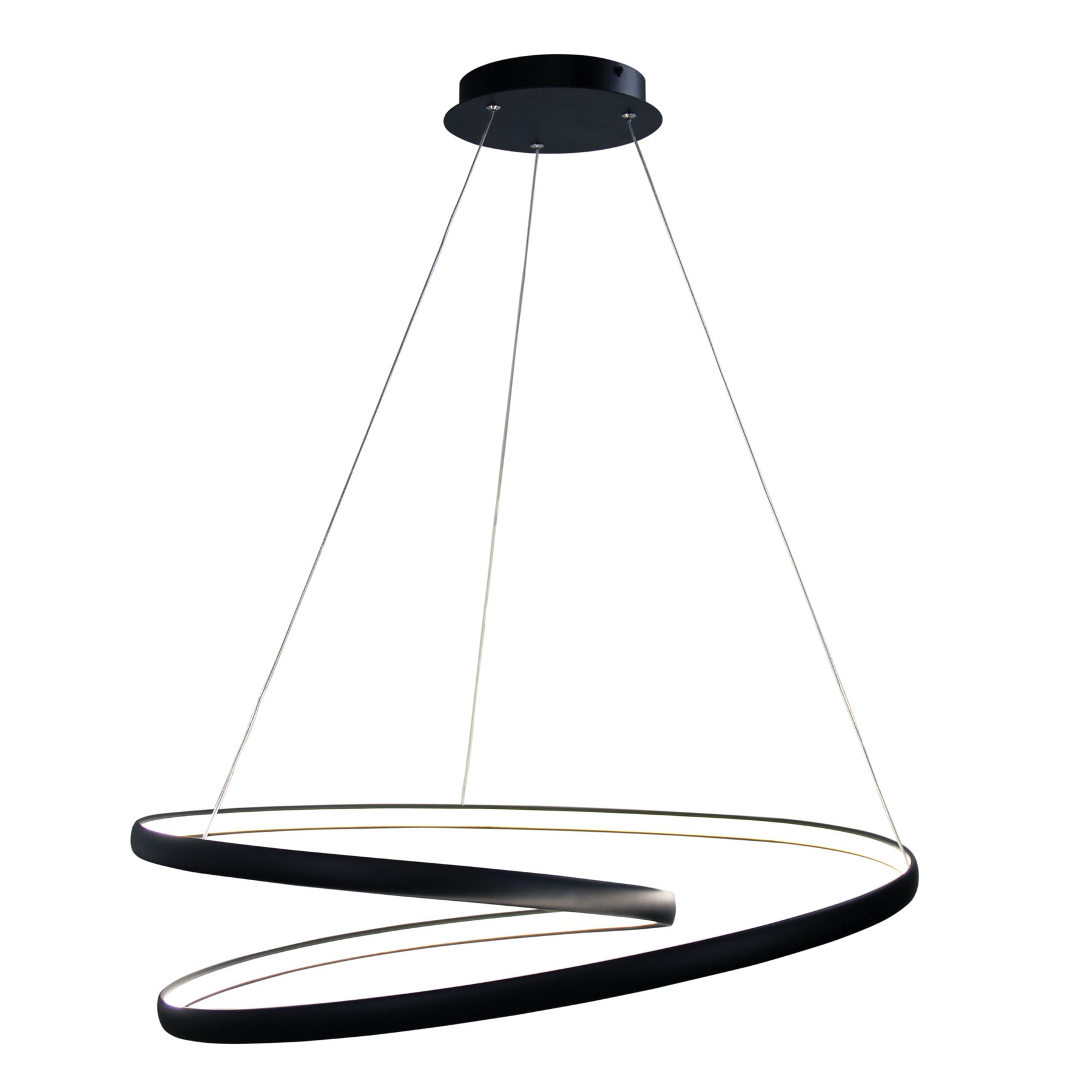 SATURN LED Spiral Pendant White Black